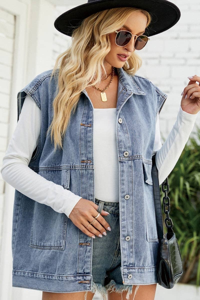 Denim Utility Vest Smokin Hot Studio